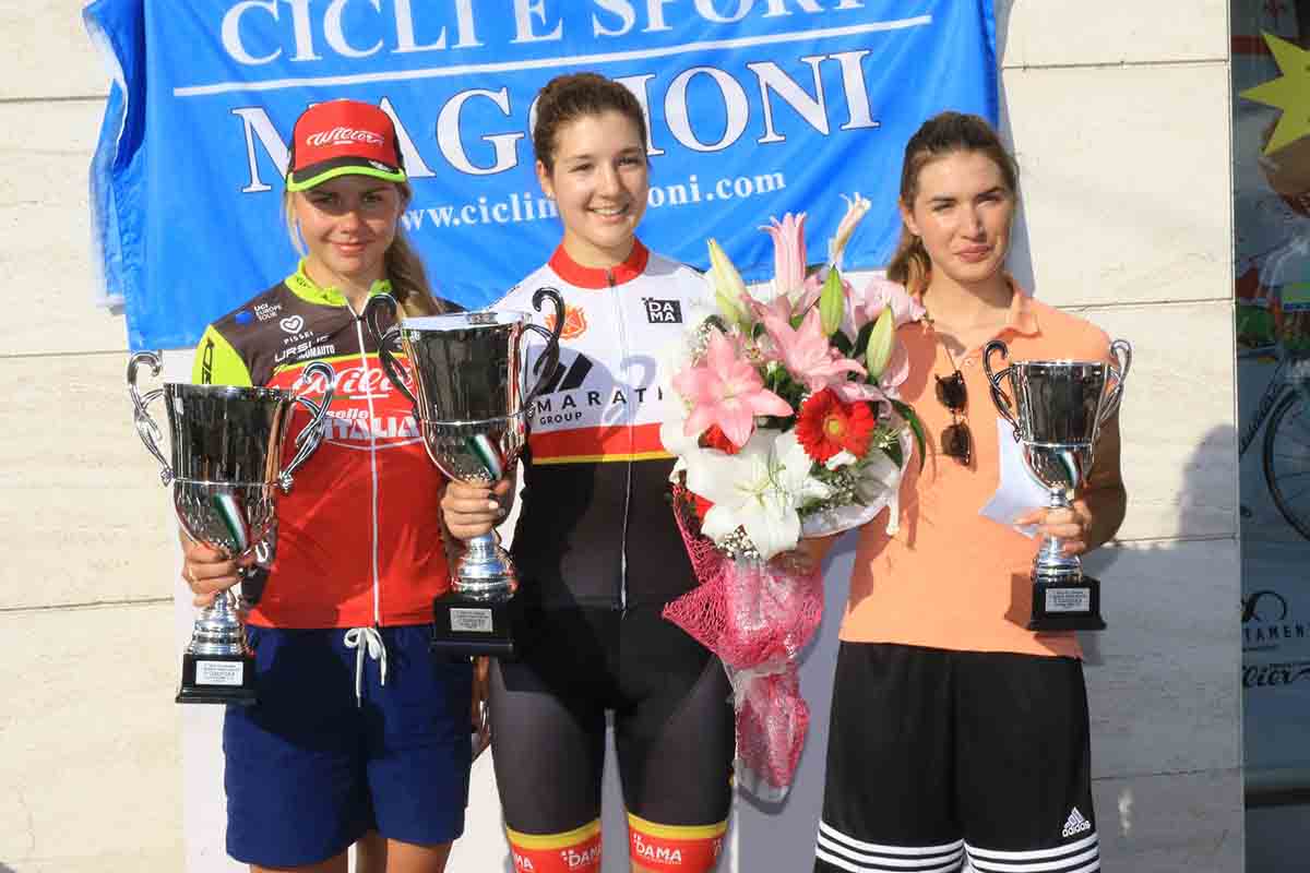 Il podio Donne Elite di Cesano Maderno 