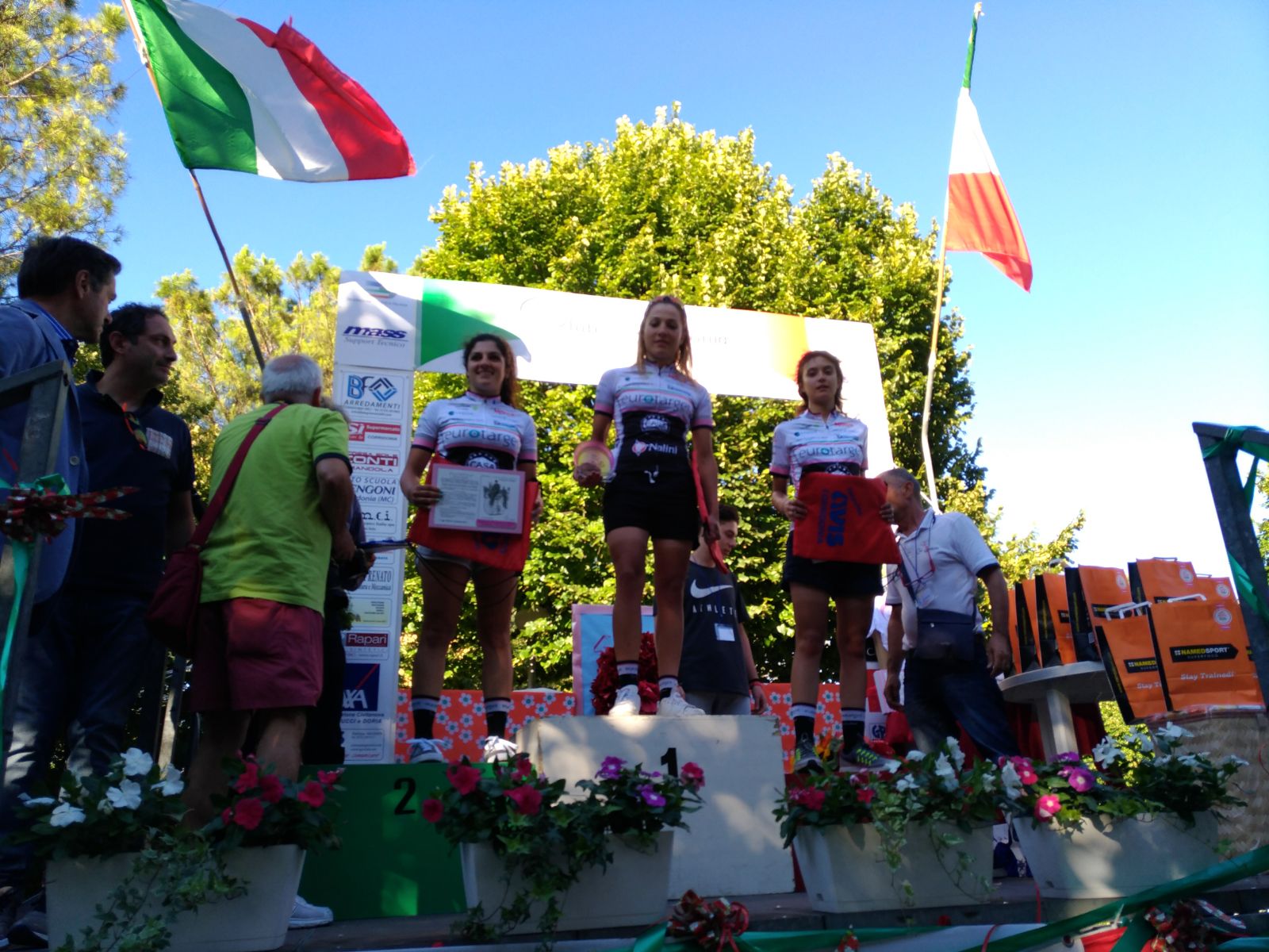Il podio della gara Donne Open di Corridonia vinta da Angelica Brogi