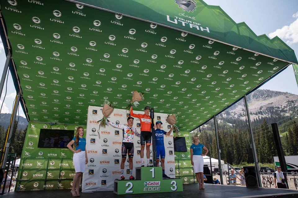Il podio della terza tappa del Tour of Utah 2017