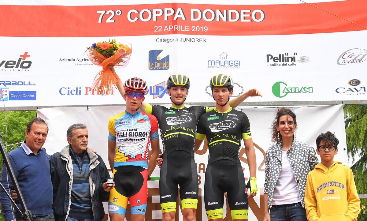 Il podio della Coppa Dondeo 2019 (foto Rodella)