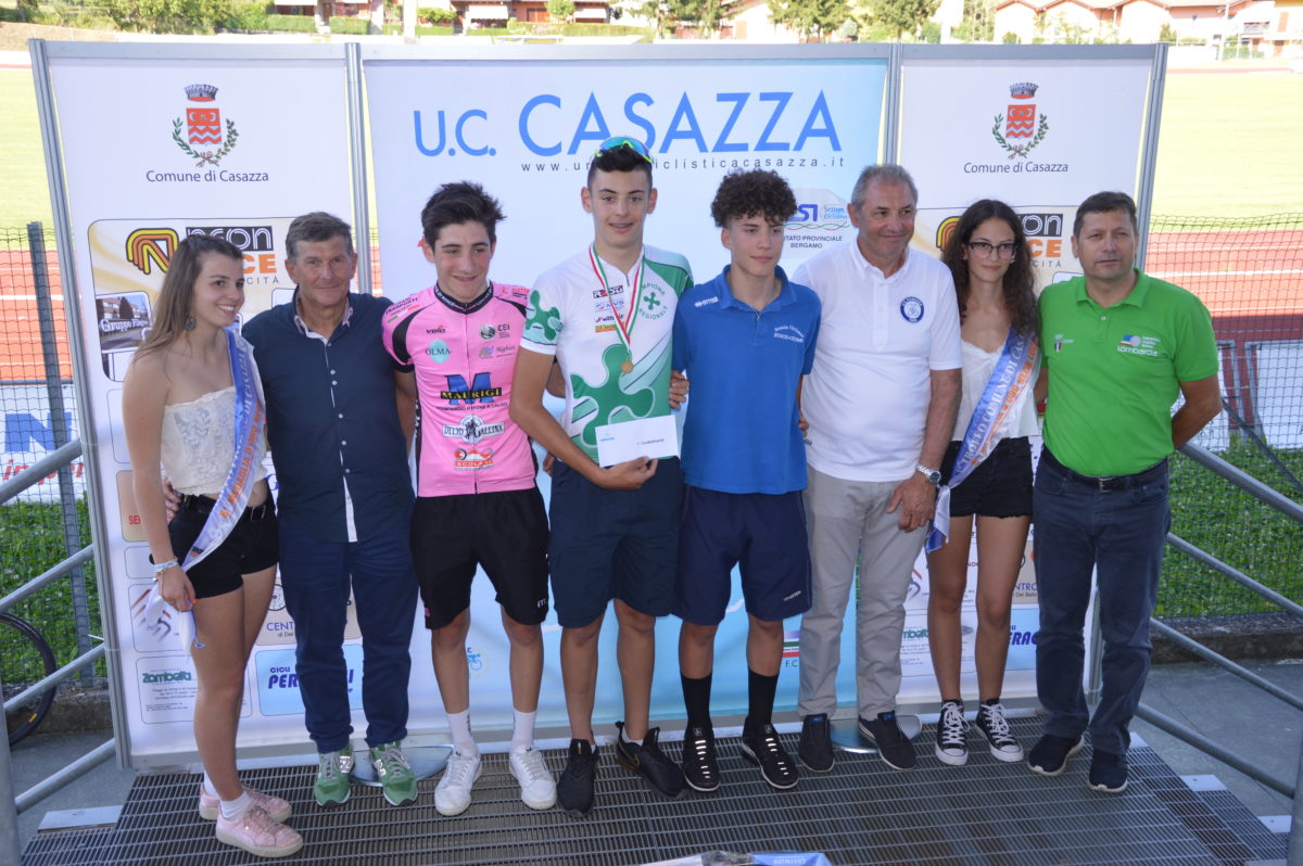 Il podio del 24° Trofeo Comune di Casazza