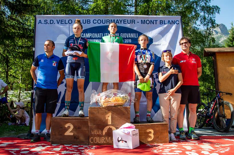 Il podio del Campionato Italia Donne Esordienti 1° anno vinto da Beatrice Temperoni