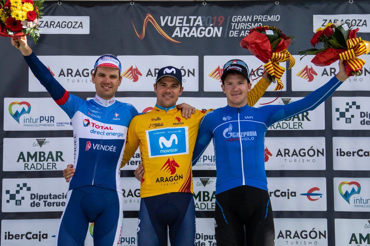 Il podio finale della Vuelta Aragon 2019