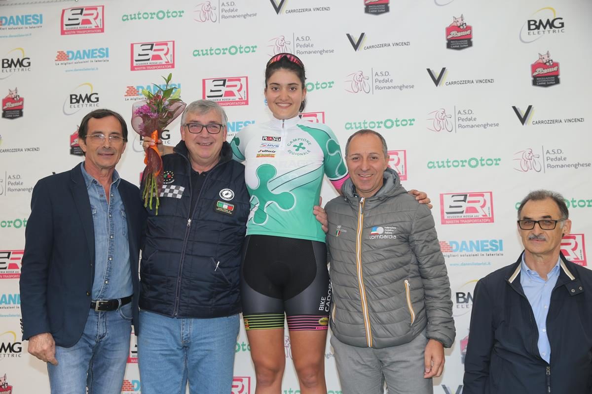 Matilde Bertolini campionessa lombarda a cronometro Donne Junior a Romanengo (foto Soncini)