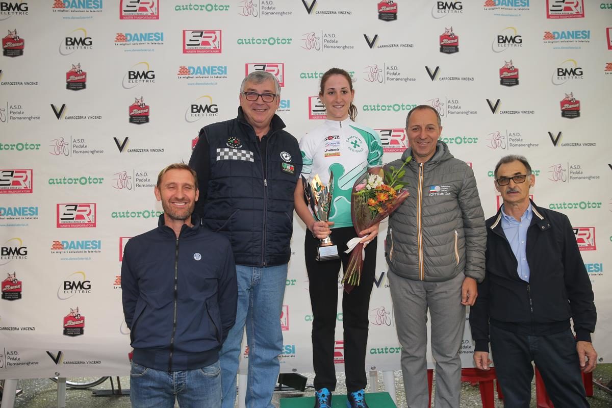 Alice Gasparini campionessa lombarda a cronometro Donne Elite a Romanengo (foto Soncini)