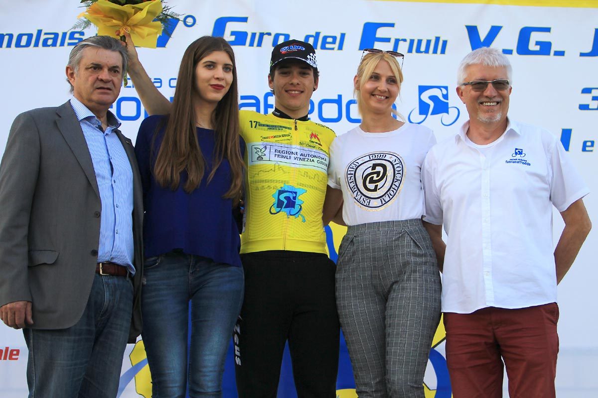 Tomas Trainini primo leader del Giro del Friuli 2019 (foto Bolgan)