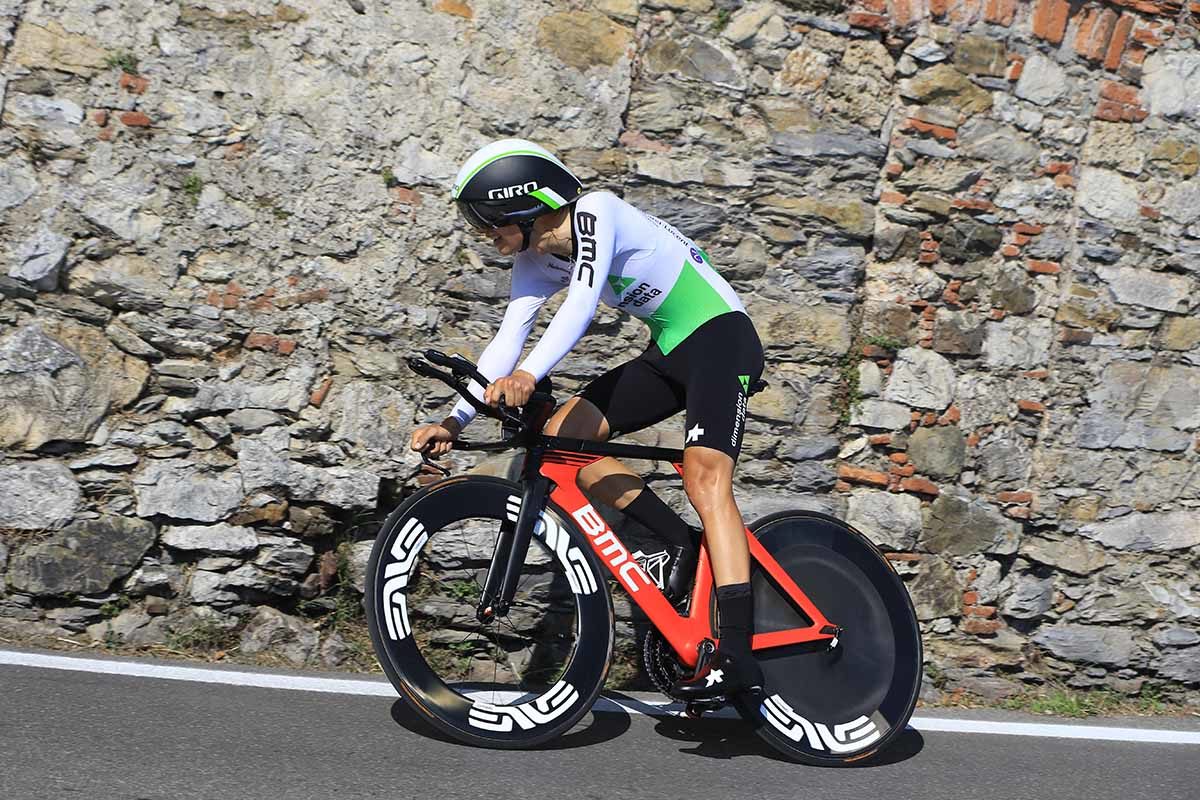 Matteo Sobrero in azione al Campionato Italiano a cronometro U23 (foto Fabiano Ghilardi)