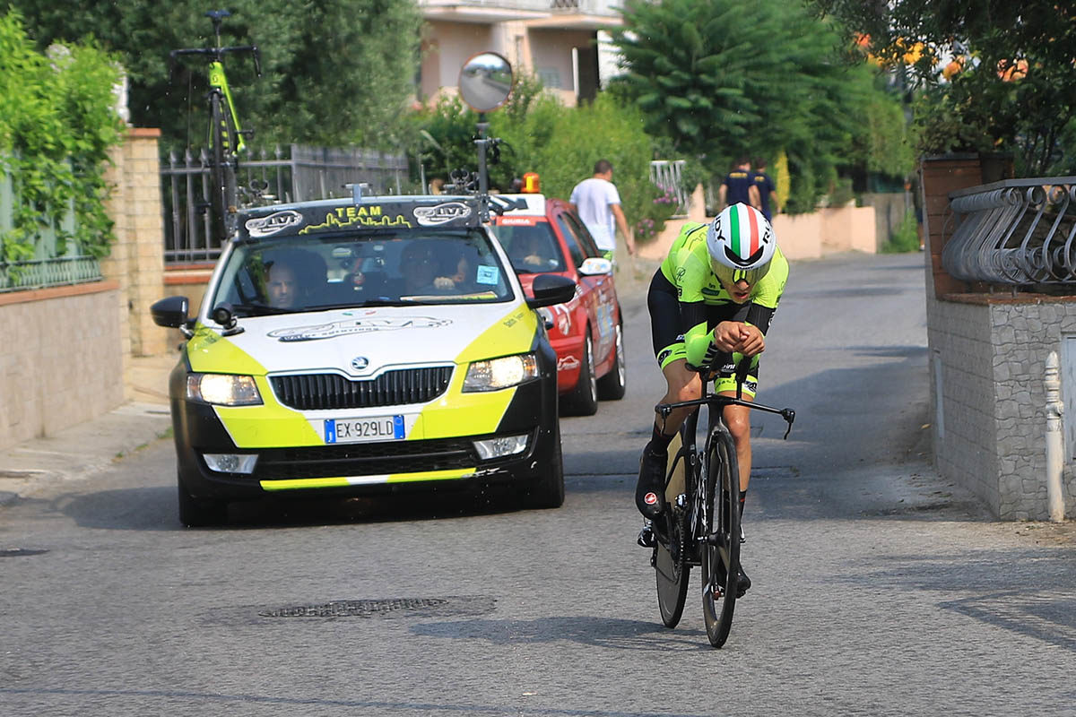Andrea Piccolo in azione al Campionato Italiano a cronometro Juniores (foto Fabiano Ghilardi)