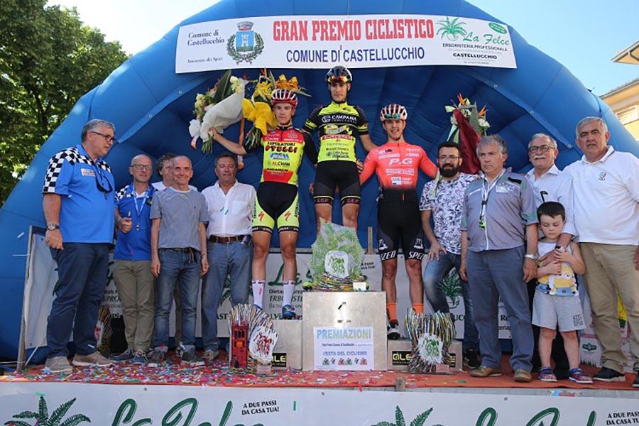 Il podio del Trofeo Comune di Castellucchio (foto Soncini)