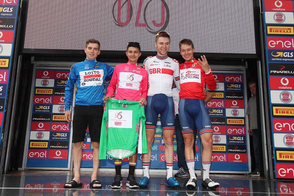 Le maglie dopo la settima tappa del Giro d'Italia U23 (foto Isolapress)