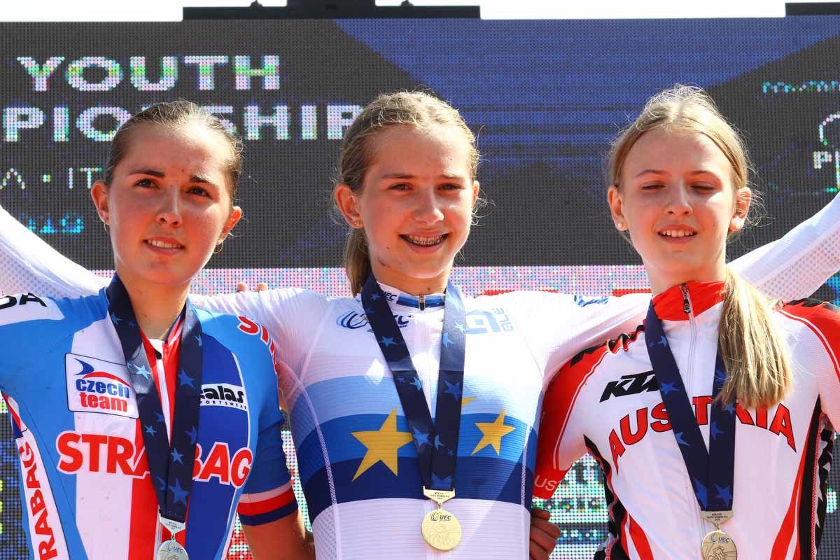 Campionati Europei Giovanili XCO Pila 2019, podio donne U15