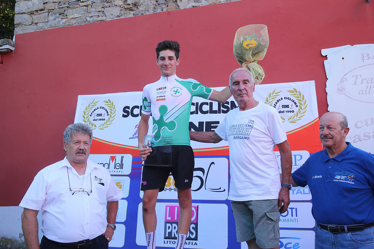 Riccardo Perani campione lombardo Allievi degli scalatori (foto Soncini)