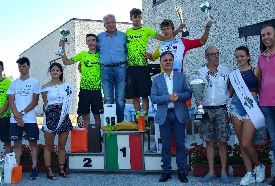 Il podio della gara Juniores di Staffolo