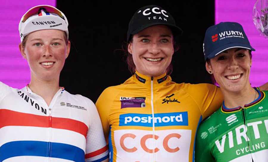 Il podio della seconda tappa del Ladies Tour of Norway
