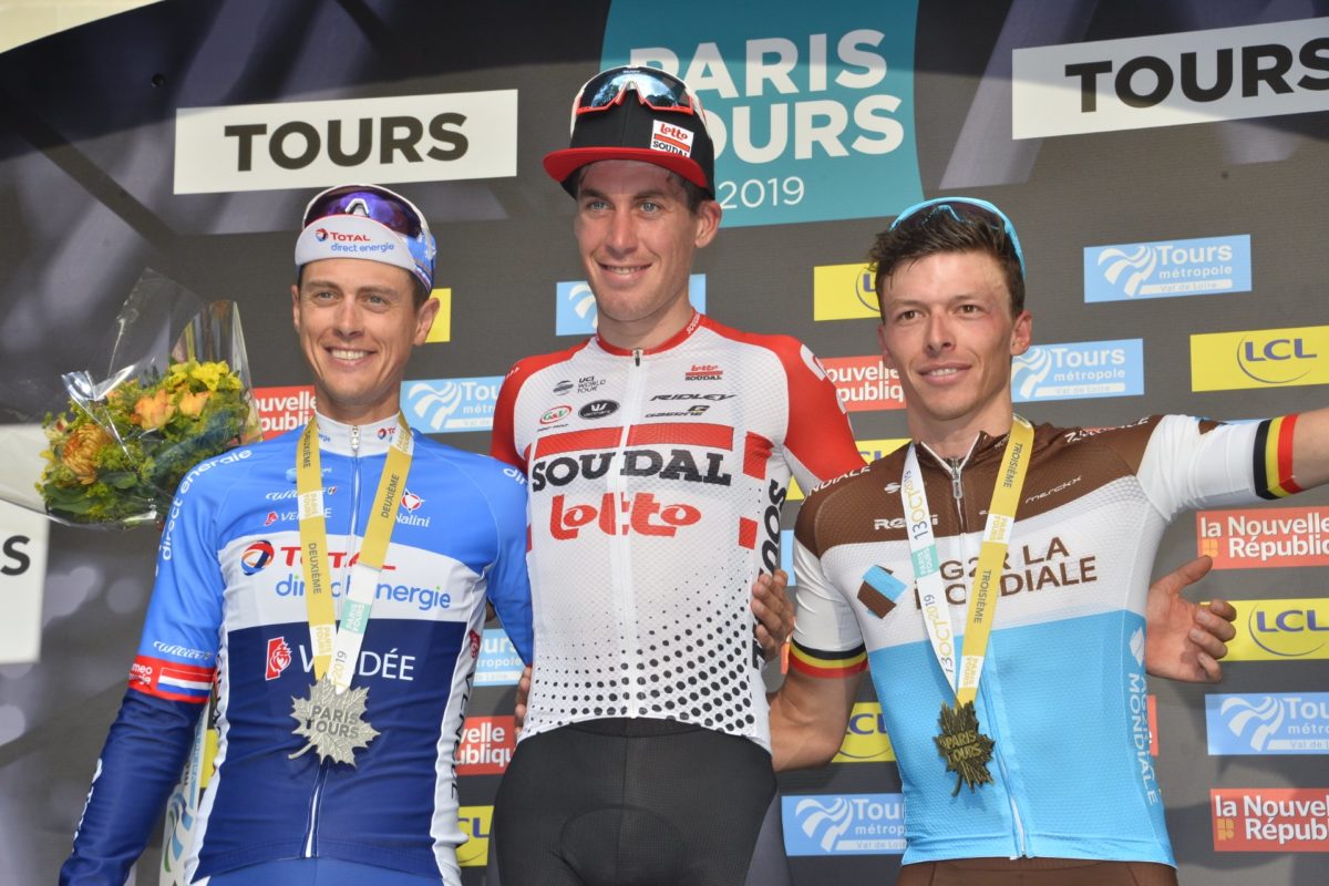 Il podio della Parigi-Tours 2019 