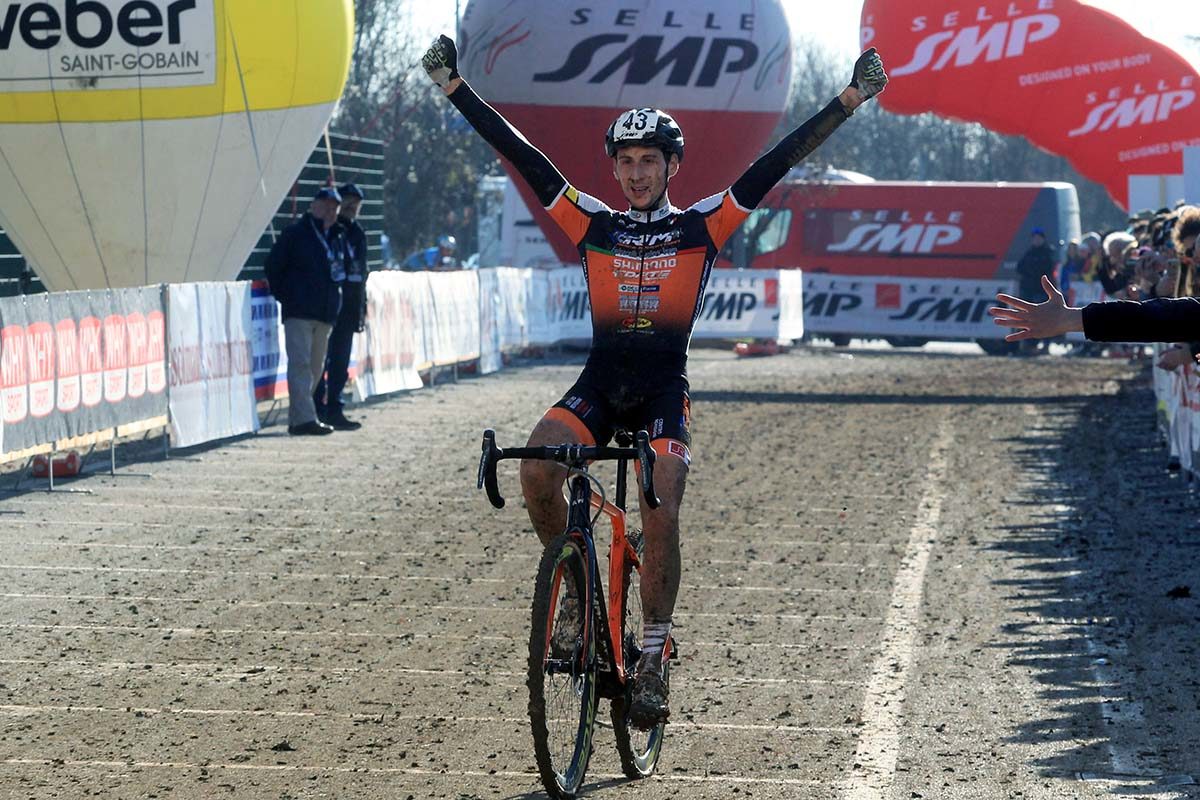 Antonio Folcarelli vince il Campionato Italiano di Ciclocross Under 23 (foto Fabiano Ghilardi)