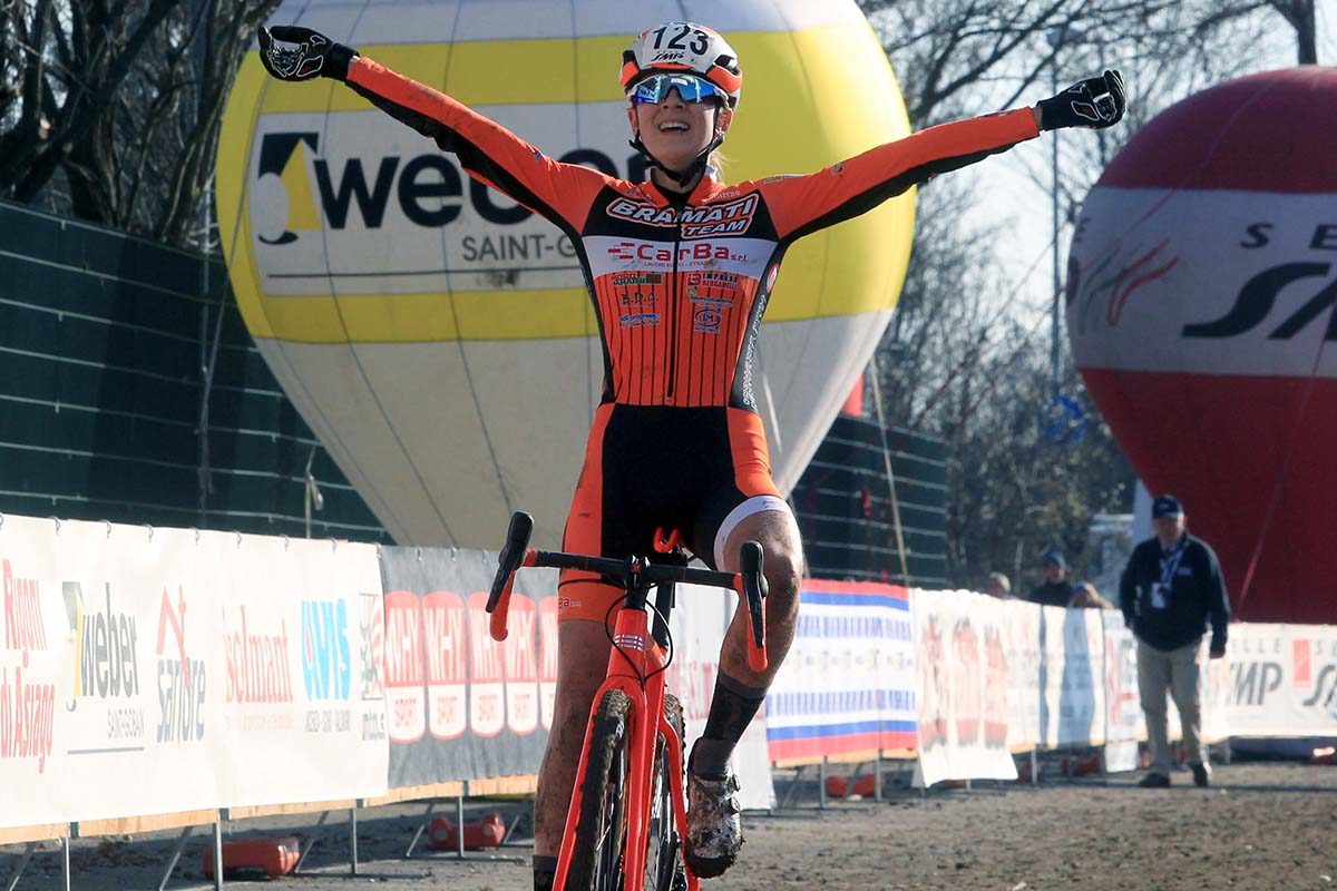 Lucia Bramati vince il Campionato Italiano di Ciclocross Donne Junior (foto Fabiano Ghilardi)