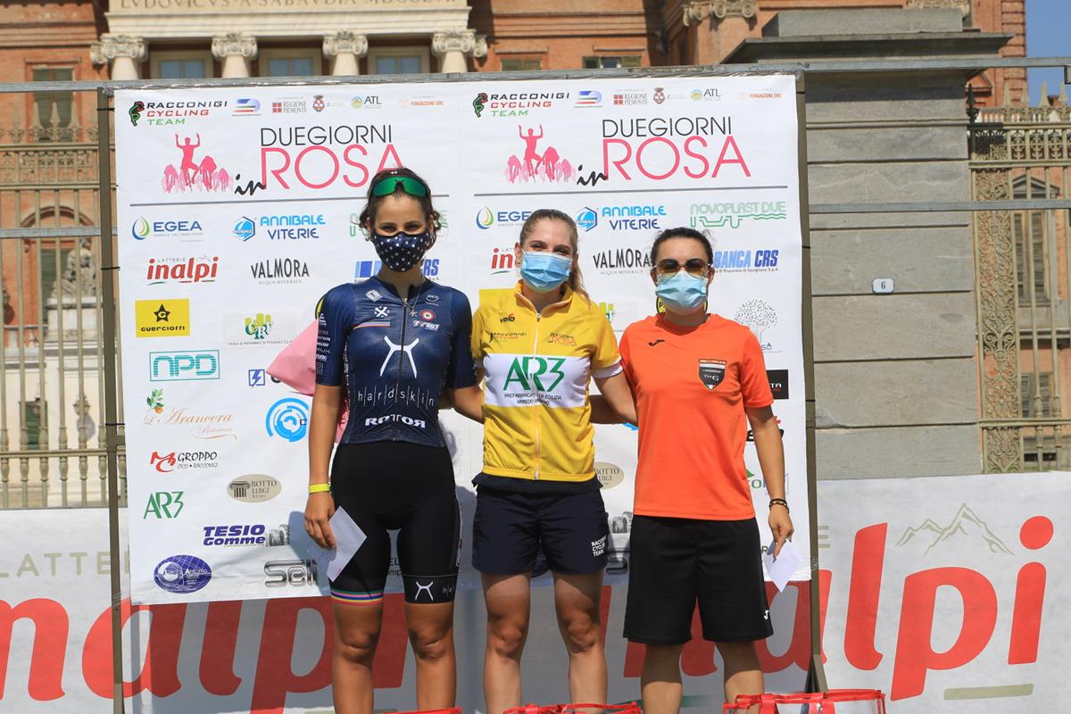 Il podio Donne Elite della Challenge di Racconigi (foto Fabiano Ghilardi)
