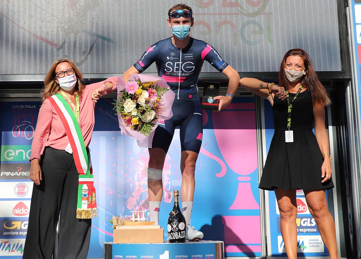 Jordi Meeus vincitore della sesta tappa del Giro d'Italia Under 23 2020 