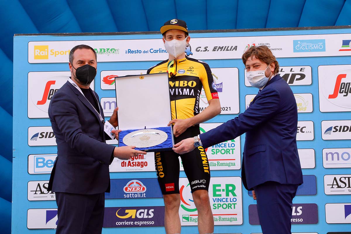 Jonas Vingegaard vincitore della quarta tappa della Settimana Coppi e Bartali 2021 (foto Photobicicailotto)
