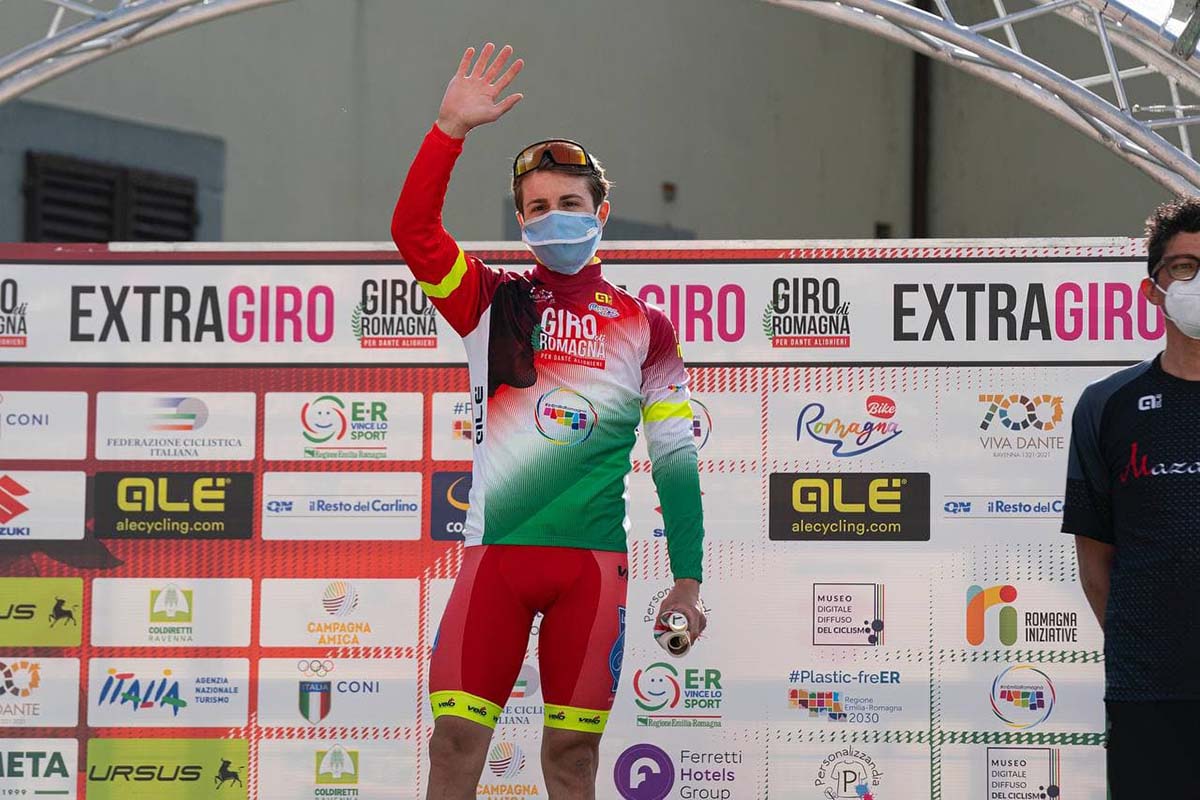 Francesco Romano resta leader dopo la seconda tappa del Giro di Romagna per Dante Alighieri 2021 (foto IsolaPress)