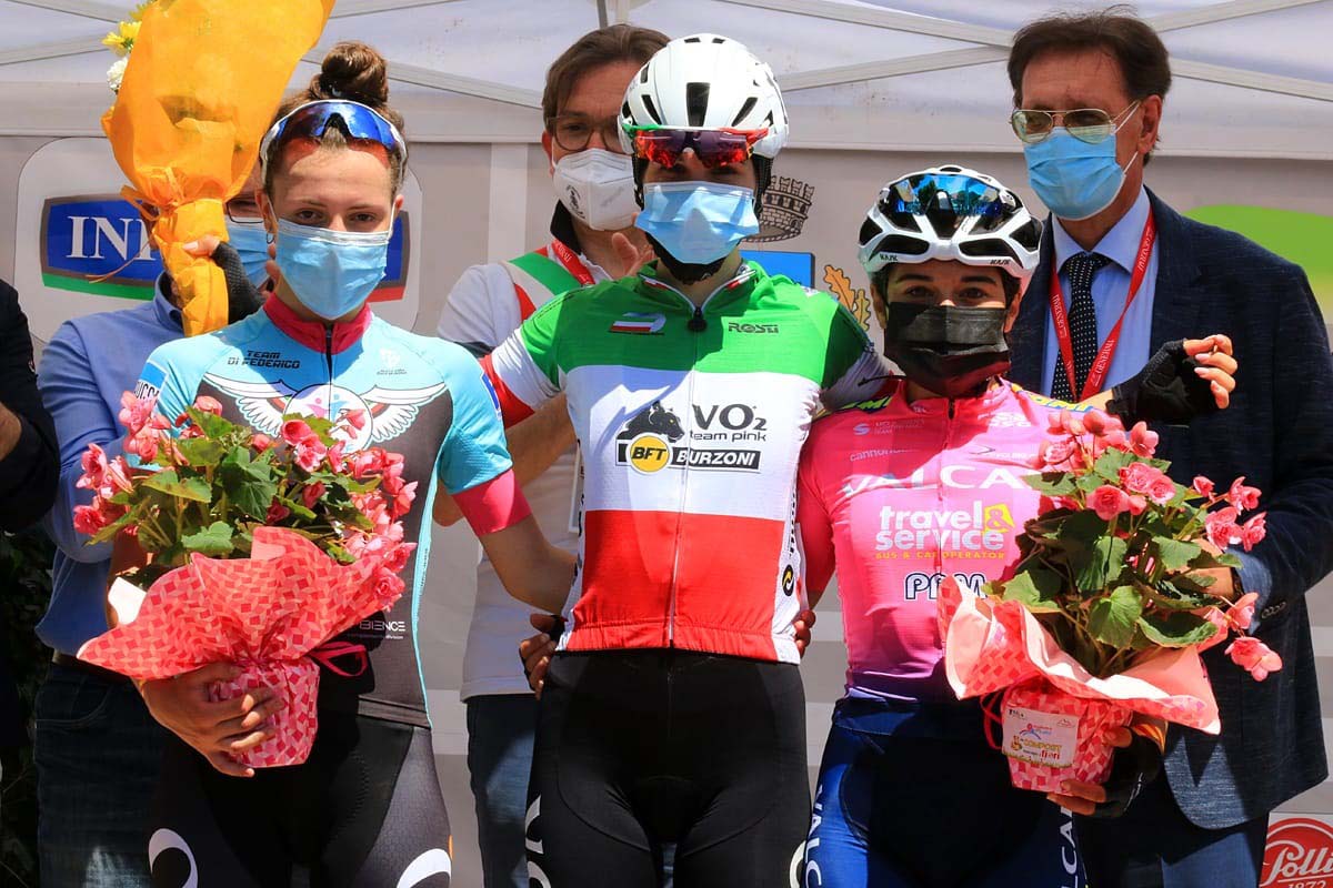 Il podio della Euganissima Flanders (foto F. Ossola)