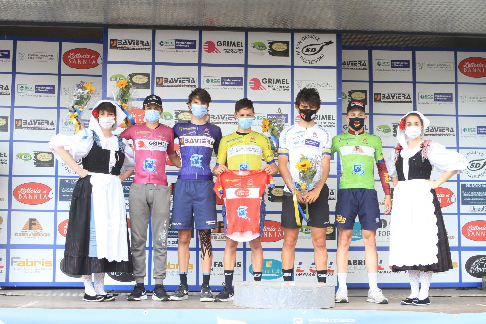 Le maglie dopo la terza tappa del Giro del Friuli Juniores 2021