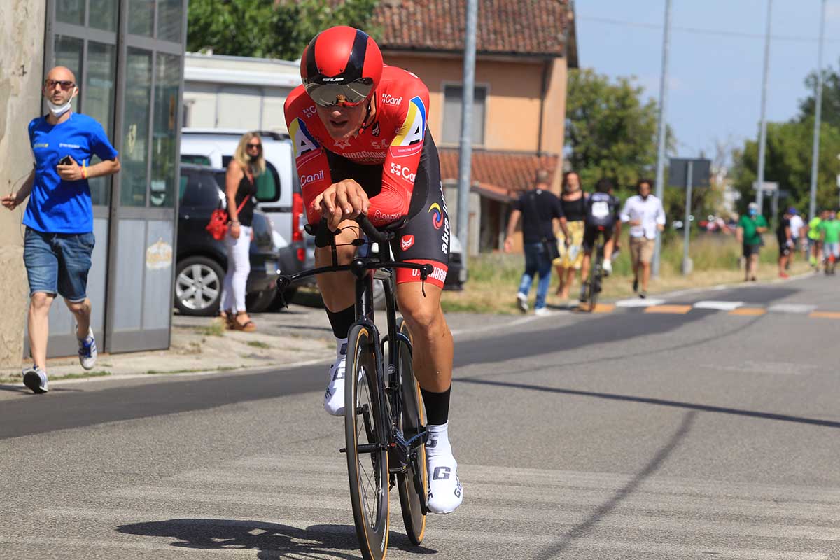 Samuele Bonetto in azione al Campionato Italiano a cronometro Juniores 2021 (foto Fabiano Ghilardi)