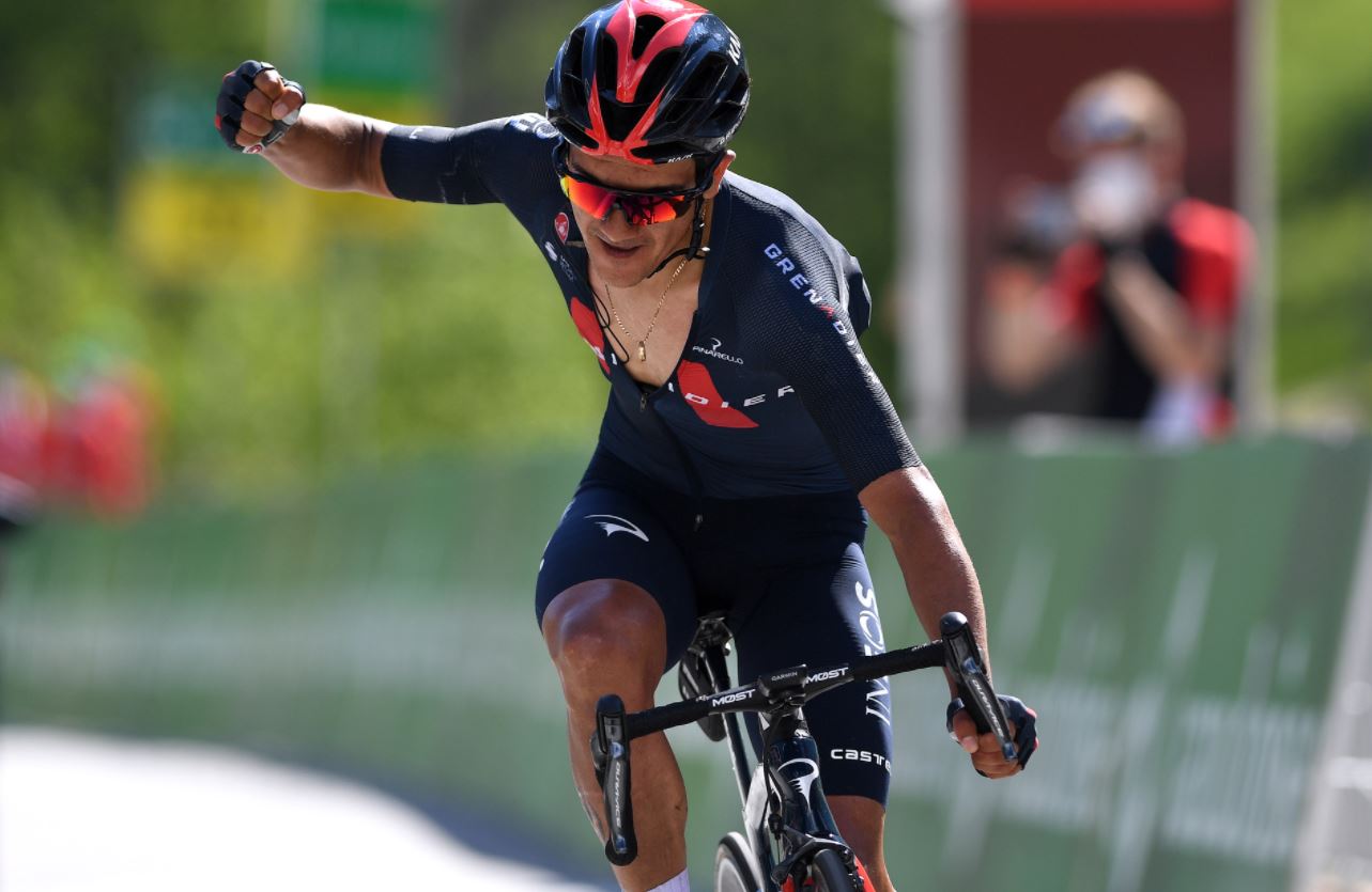 Richard Carapaz ha vinto la quinta tappa del Tour de Suisse 2021 (foto Getty Images/Ineos Grenadiers)