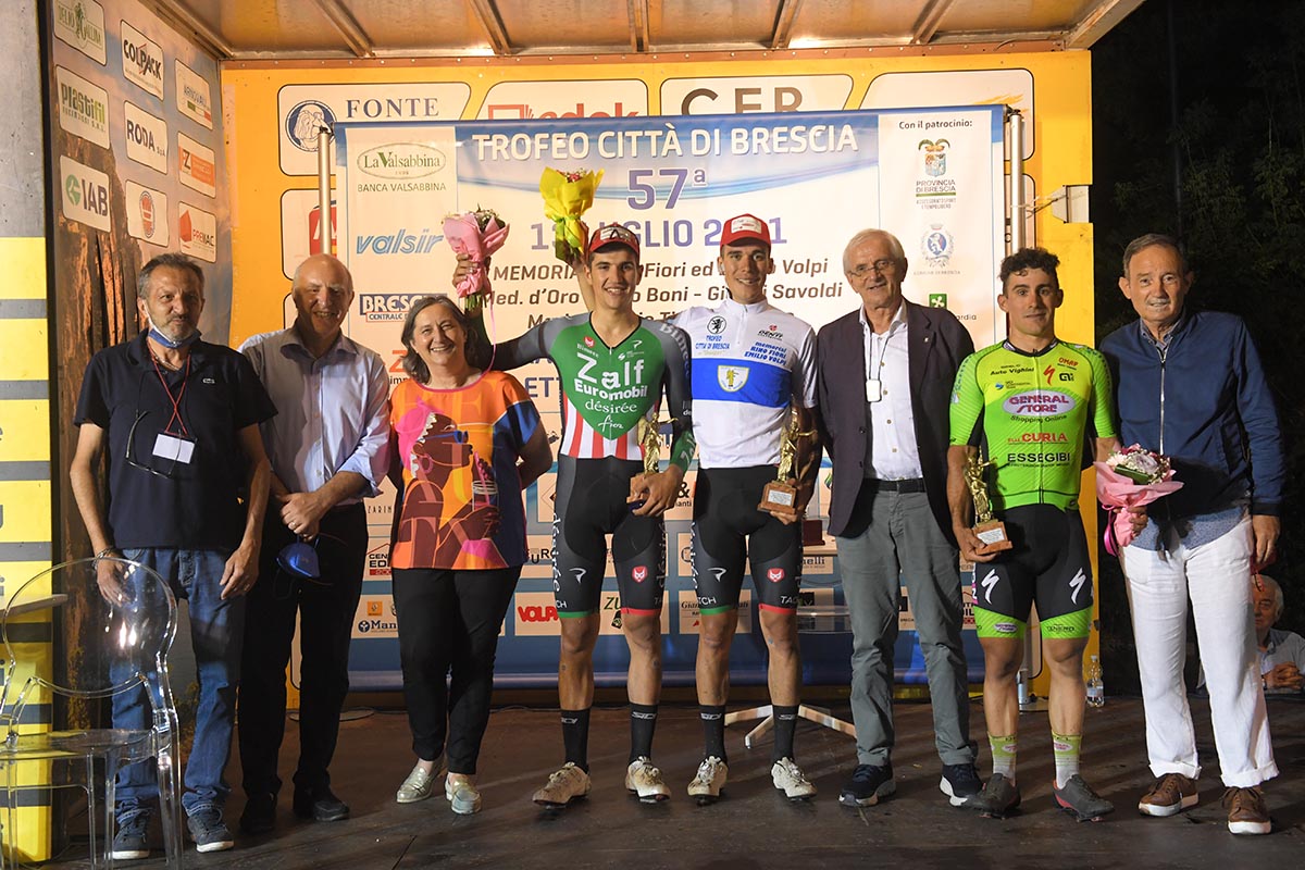 Il podio del Trofeo Città di Brescia 2021 (foto Rodella)