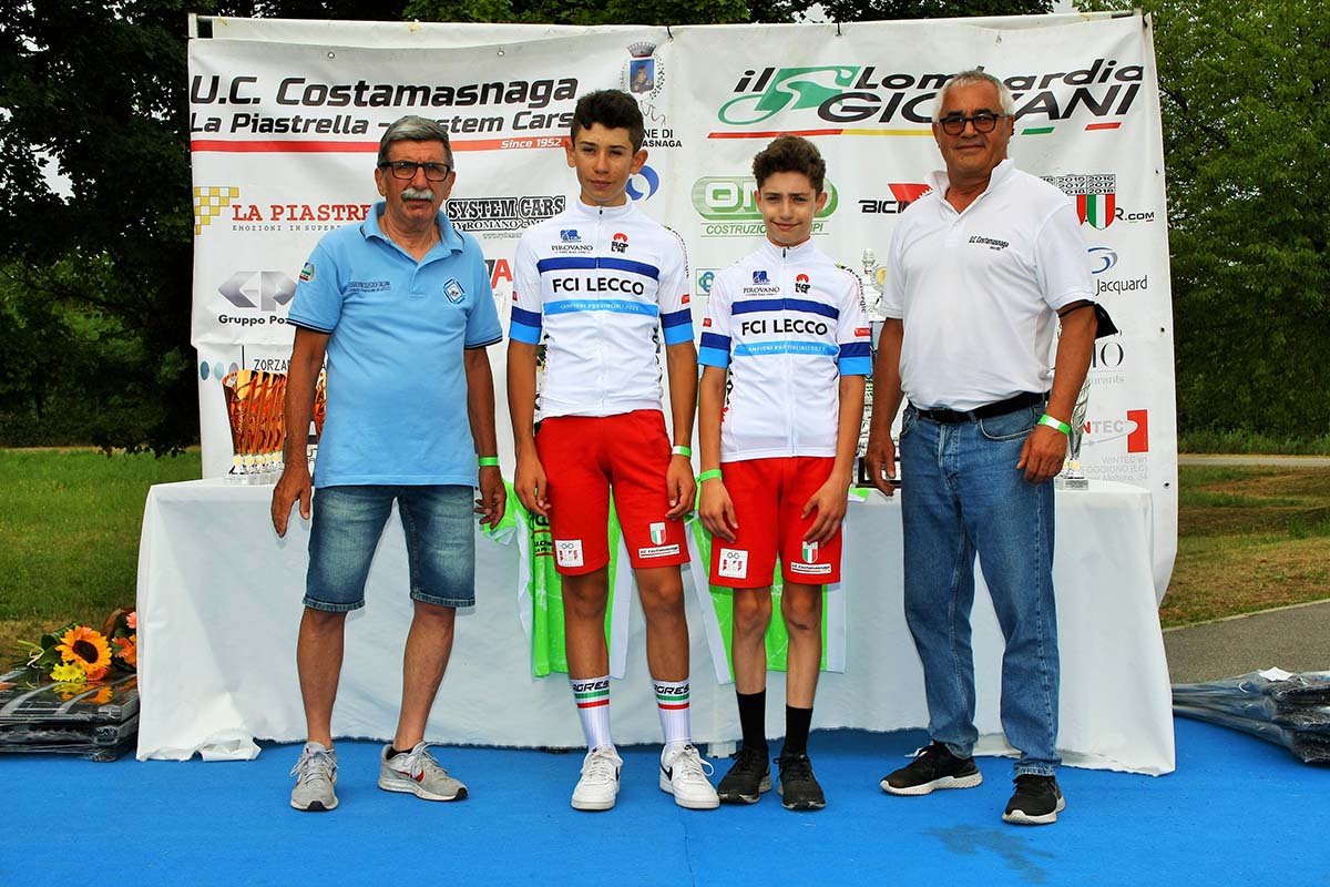 Giacomo Agostino (1° anno) e Andrea Roda (2° anno), campioni provinciali di Lecco Esordienti (foto Berry)
