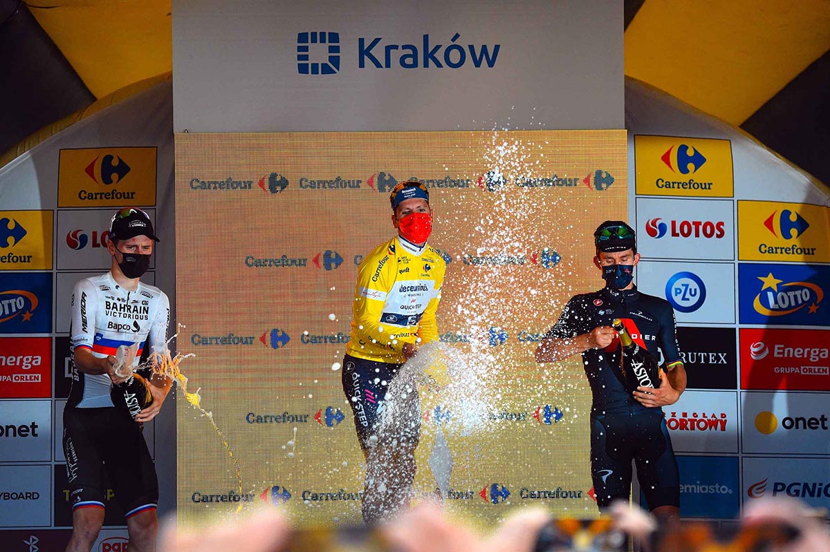 João Almeida vincitore del Tour de Pologne 2021, il podio finale