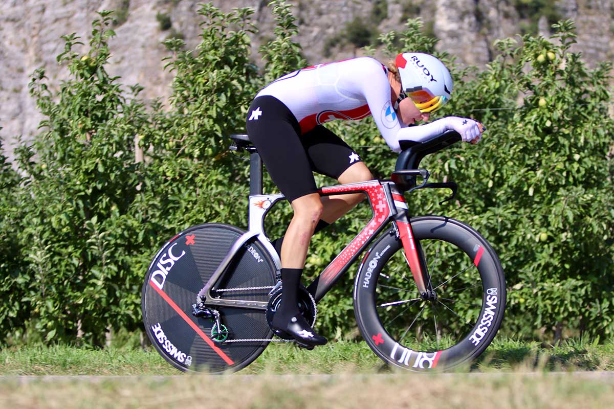 Marlen Reusser vincitrice del Campionato Europeo a cronometro Donne Elite di Trento (foto Photobicicailotto)