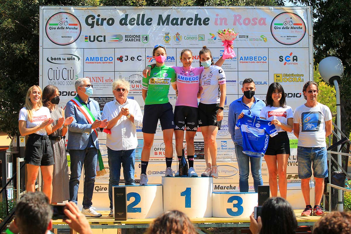Le tre maglie del Giro delle Marche (foto F. Ossola)