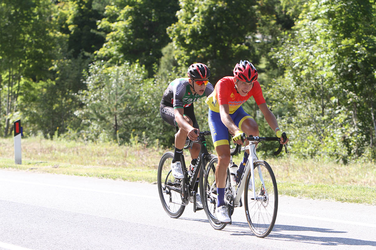 Filippo D'Aiuto e Matteo Zurlo in fuga nella prima tappa del Giro della Regione Friuli Venezia Giulia 2021 (foto Bolgan)