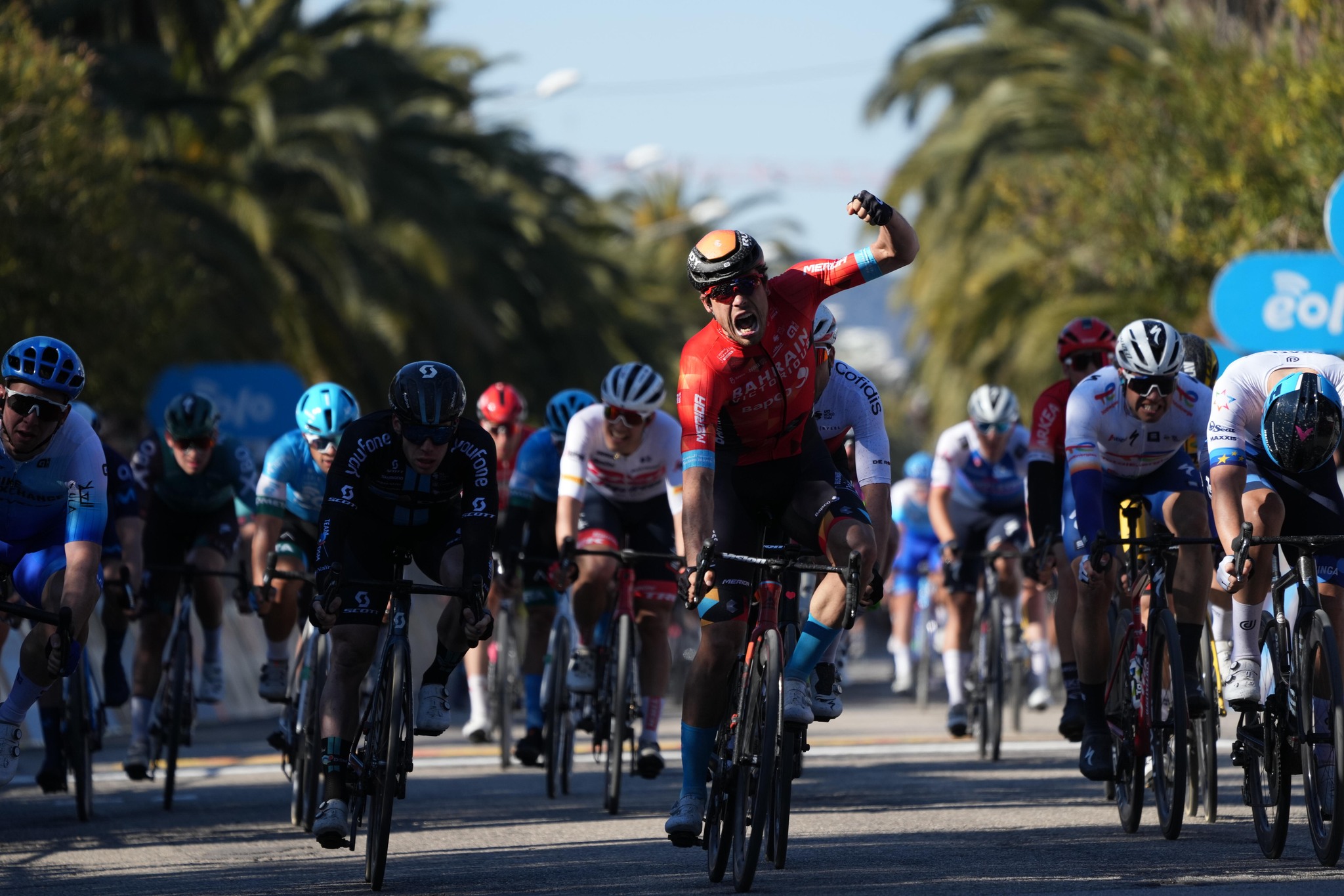 Phil Bauhaus vince la settima tappa della Tirreno-Adriatico 2022 (foto La Presse)