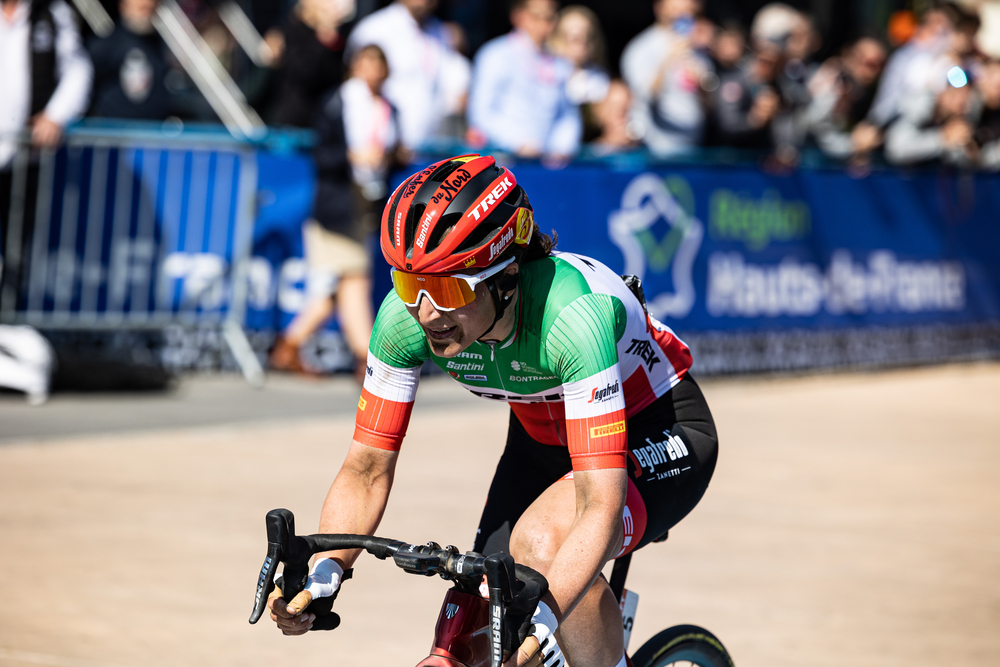 Elisa Longo Borghini in azione alla Roubaix 2022 - credit A.S.O./Louis Legon