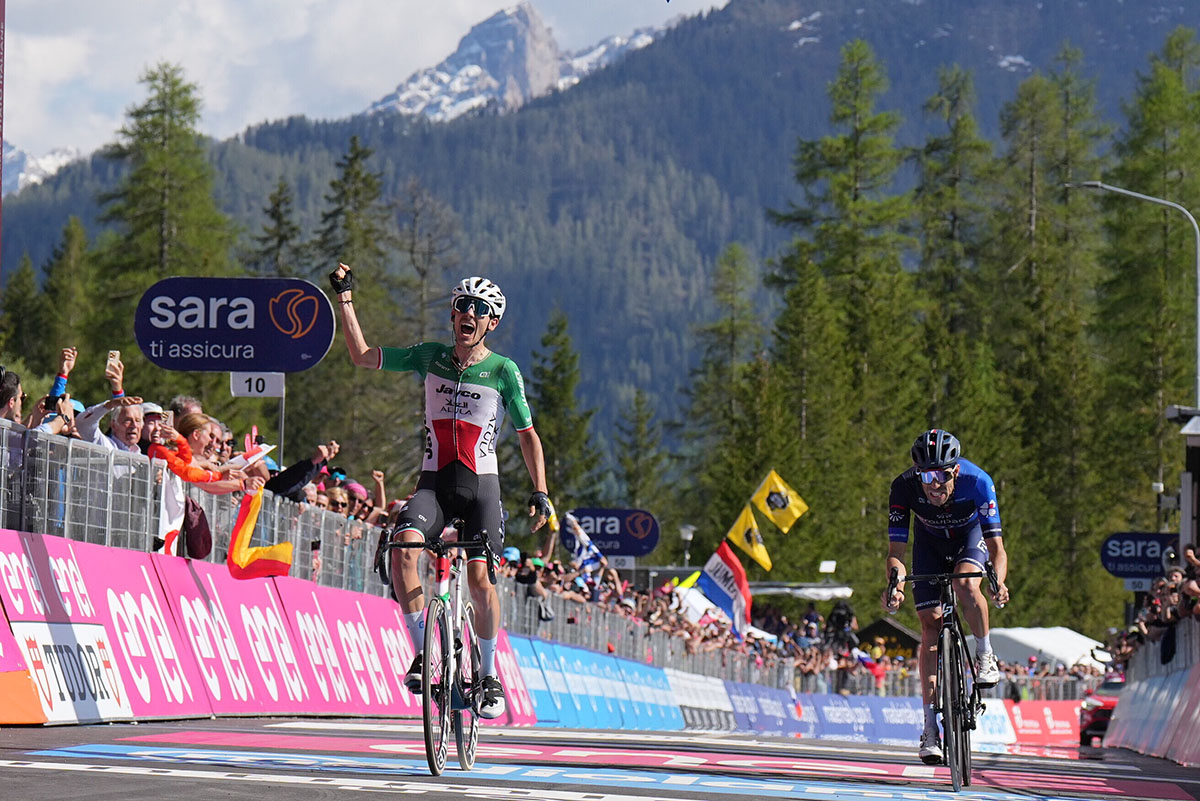 Filippo Zana vince la 18° tappa del Giro d'Italia - credit LaPresse