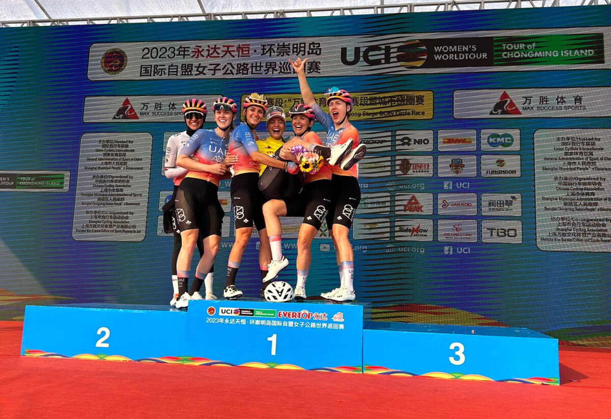 UAE Team ADQ in festa sul podio del Tour of Chongming Island