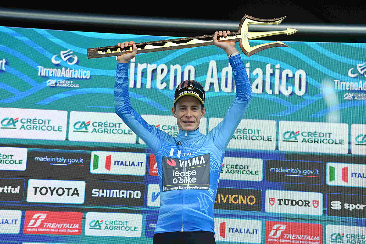 Jonas Vingegaard, vincitore della Tirreno-Adriatico 2024 - credit LaPresse