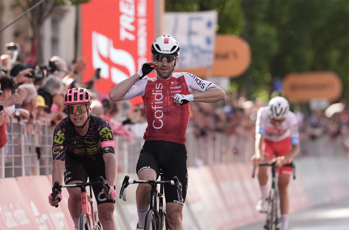 Benjamin Thomas (Cofidis) vince la 5a tappa del Giro d'Italia - credit LaPresse