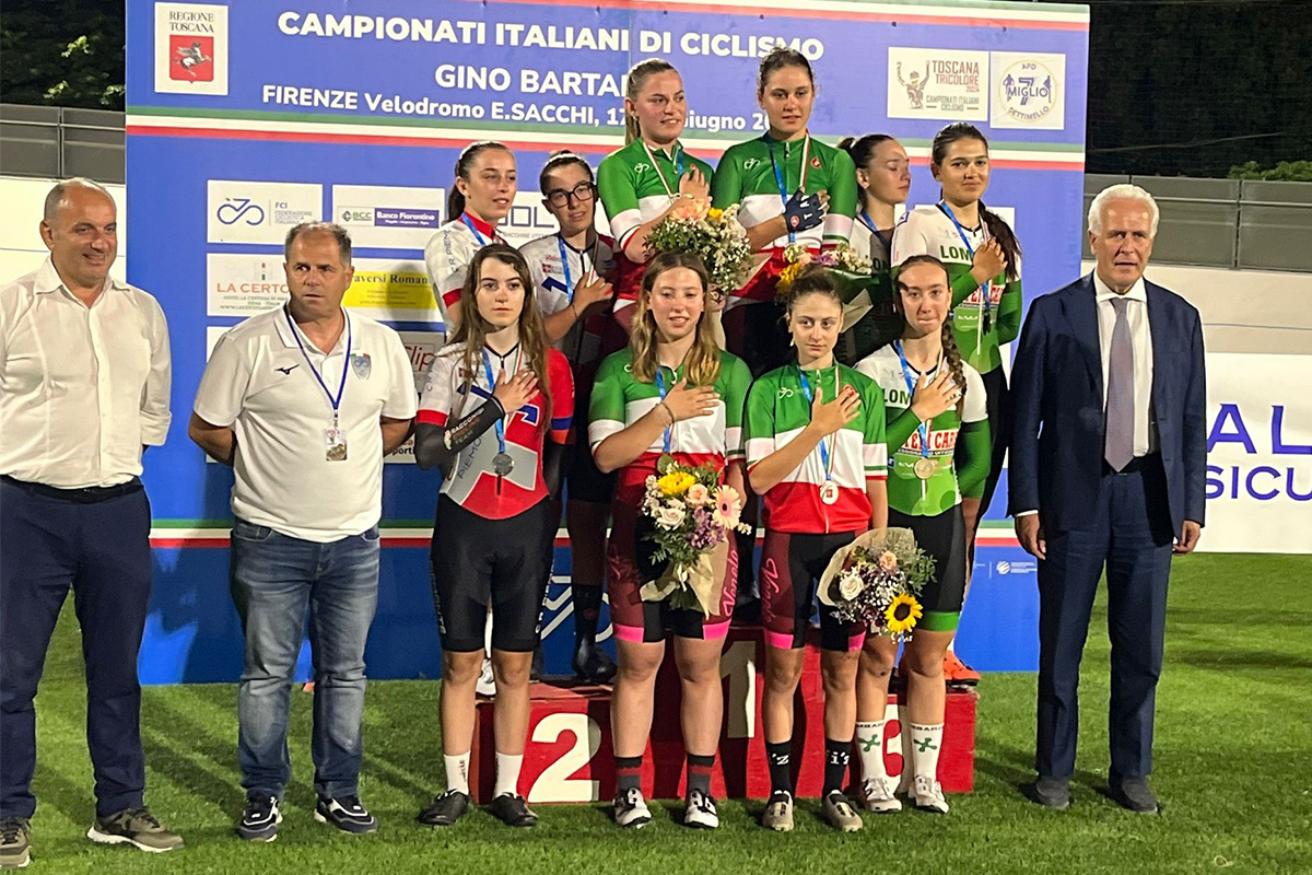 Campionati Italiani su pista delle specialità veloci - il veneto vince la velocità a squadre femminile