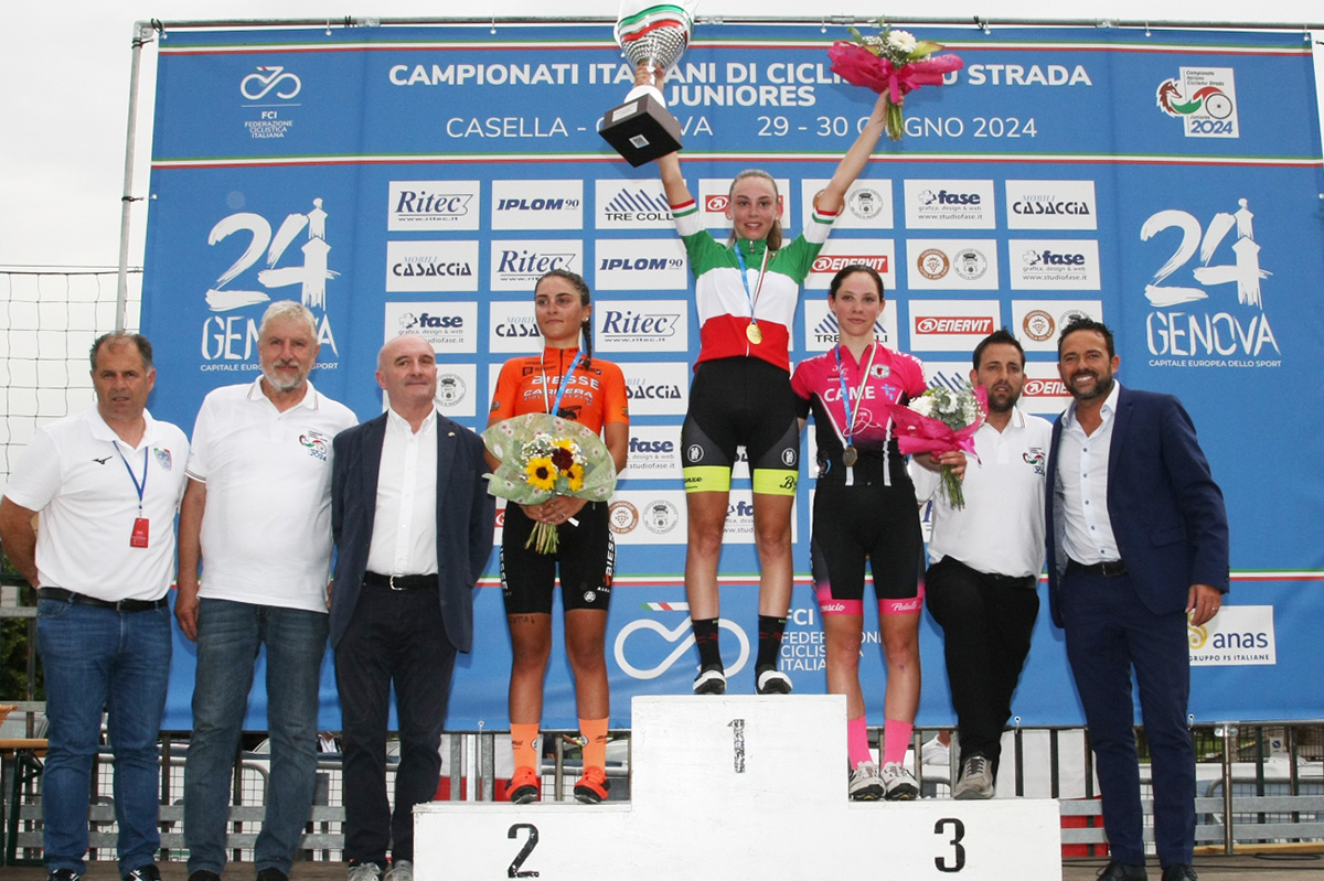 Giada Silo sul podio dei Campionati italiani Donne Junior - credit Rodella