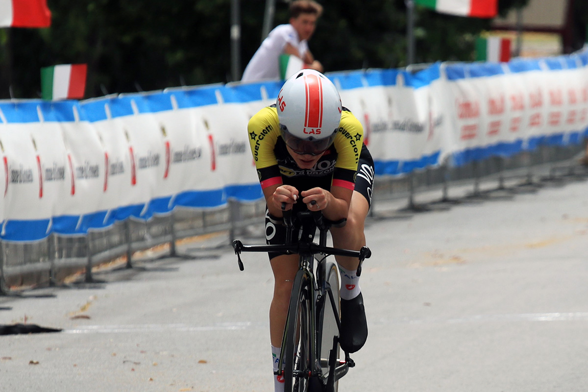 Linda Sanarini in azione al campionato italiano cronometro 2024 - Foto FLAVIANO OSSOLA (2)