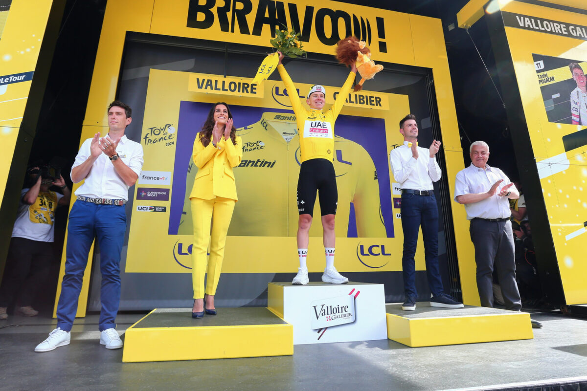 Tadej Pogacar nuova maglia gialla del Tour de France 2024 - credit A.S.O._Herve Tarrieu