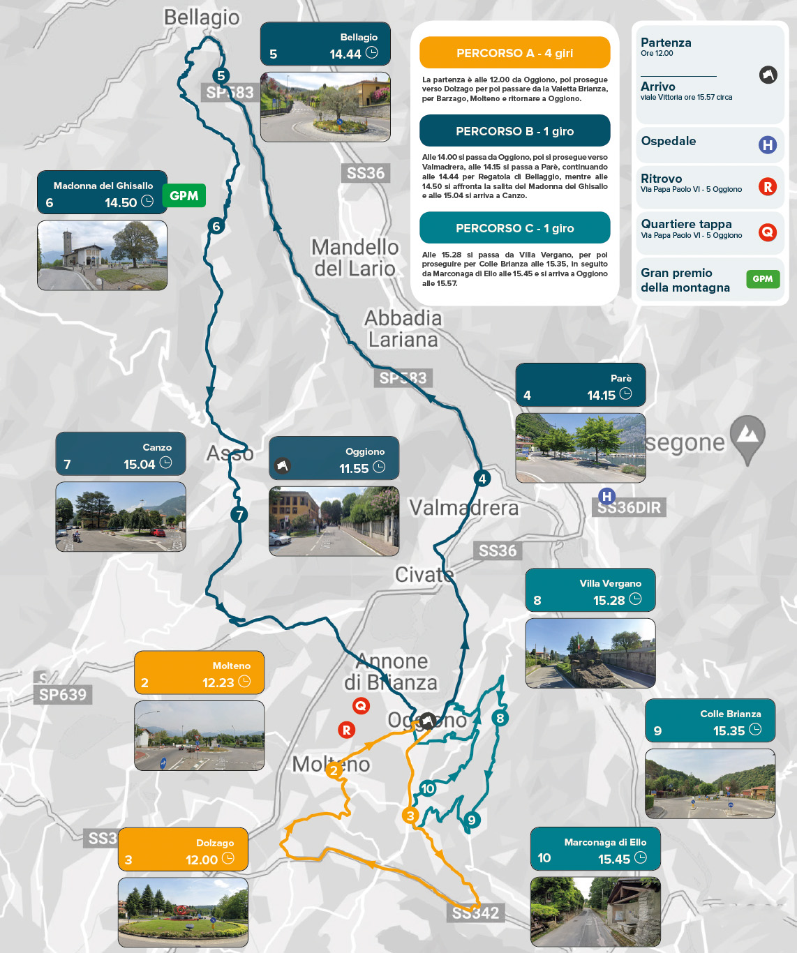 Il percorso del Lombardia Under 23 del 5 ottobre 2024