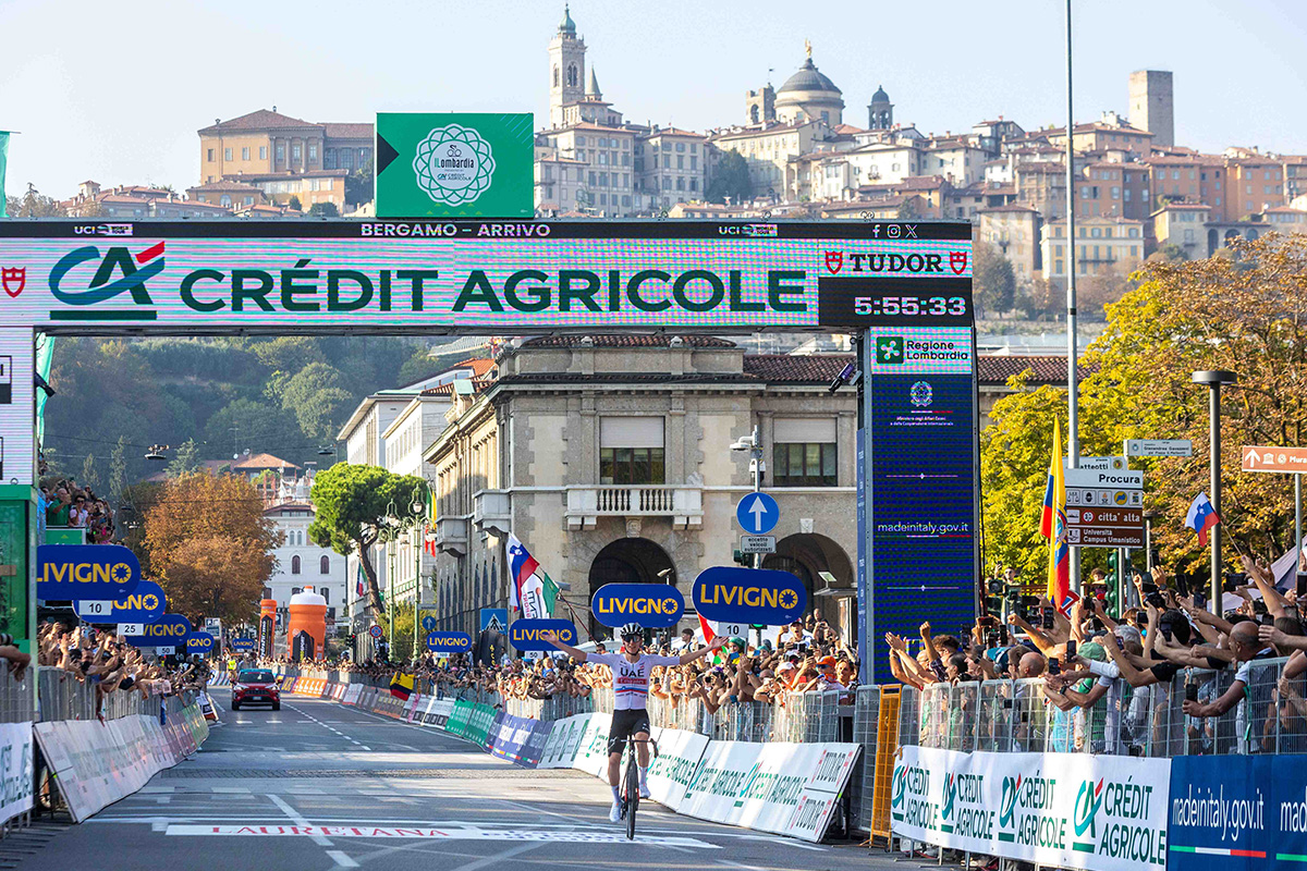 Tadej Pogacar, vincitore delle ultime tre edizioni de Il Lombardia 2024 - credit La Presse