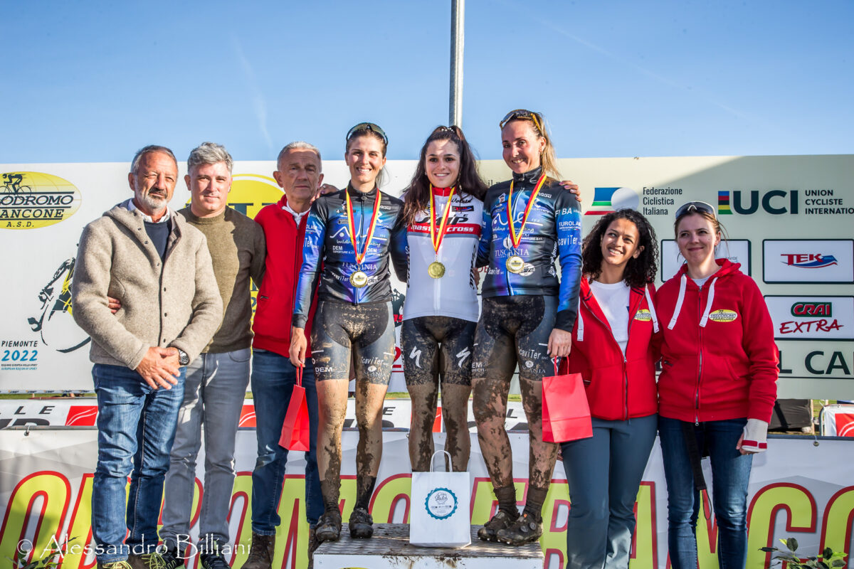 Il podio femminile del 3° Turin International Cyclocross - credit Alessandro Billiani