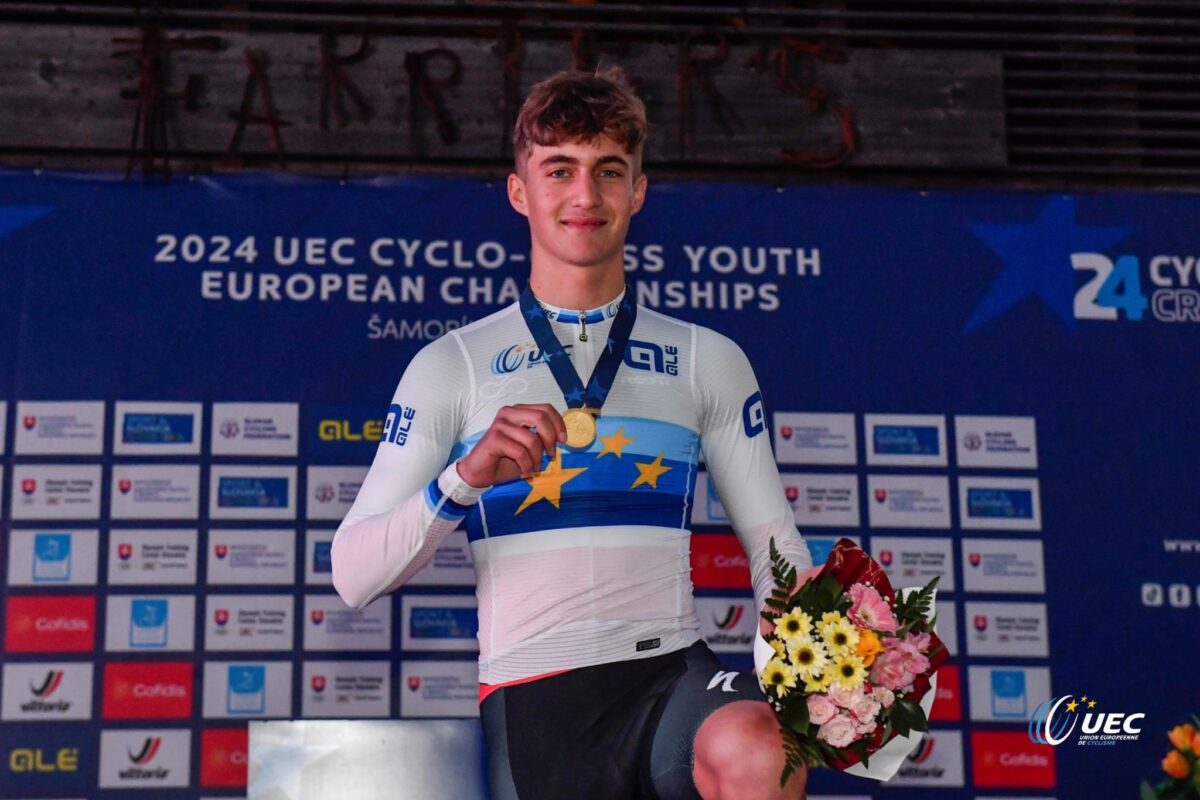 Tommaso Cingolani, primo campione europeo giovanile del ciclocross - credit UEC