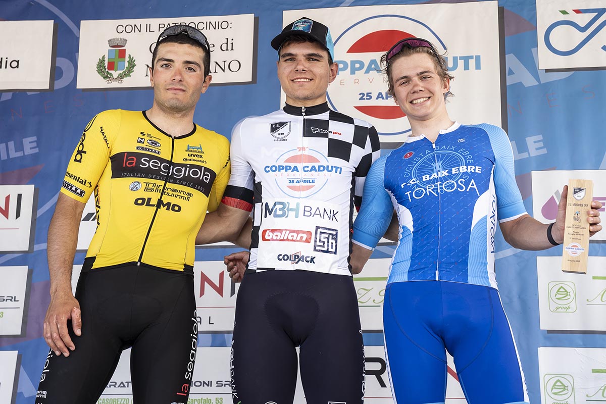 Il podio della Coppa Caduti Nervianesi (foto Elena Di Vincenzo)